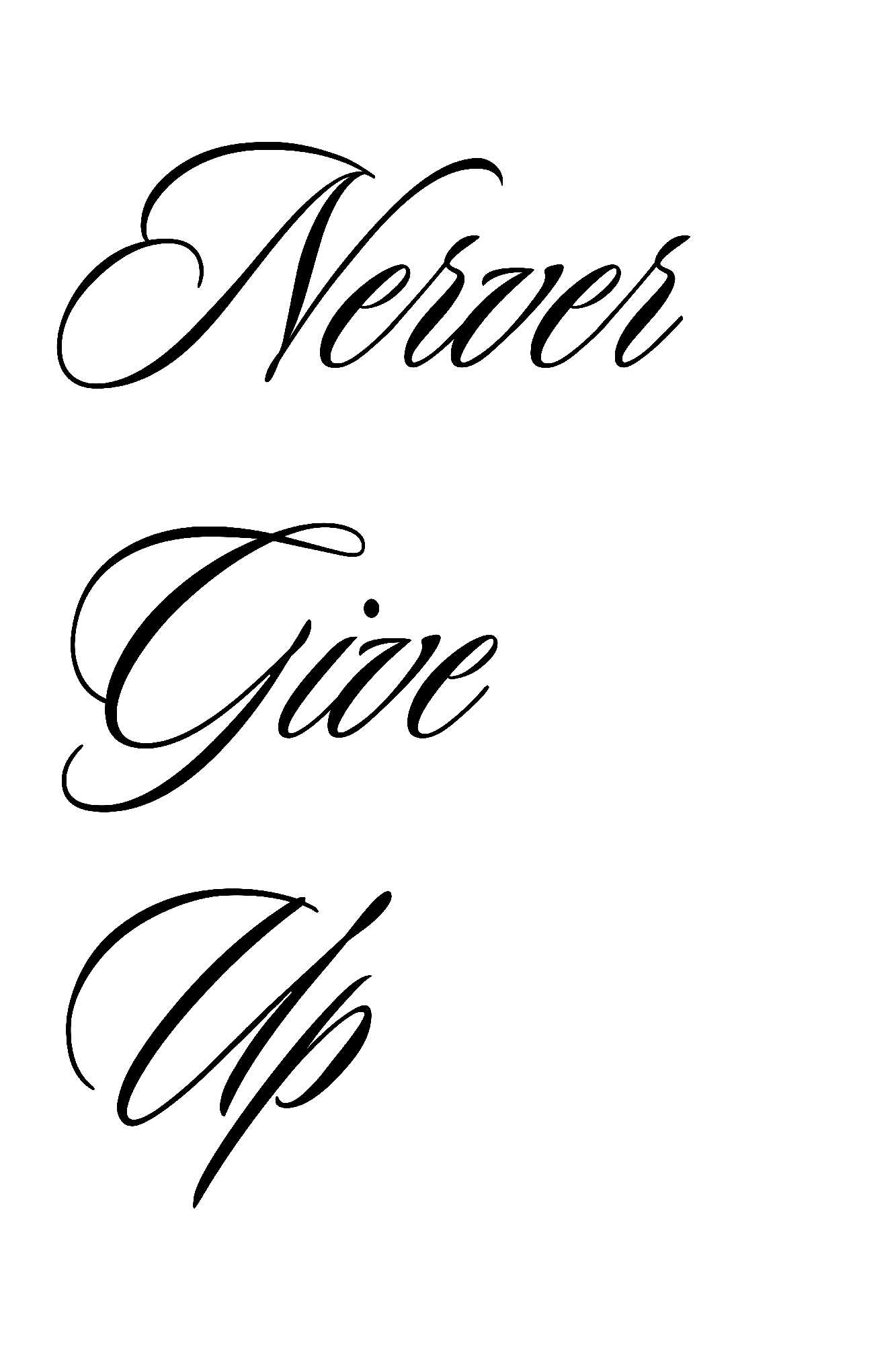 Tranh canvas hiện đại Never give up